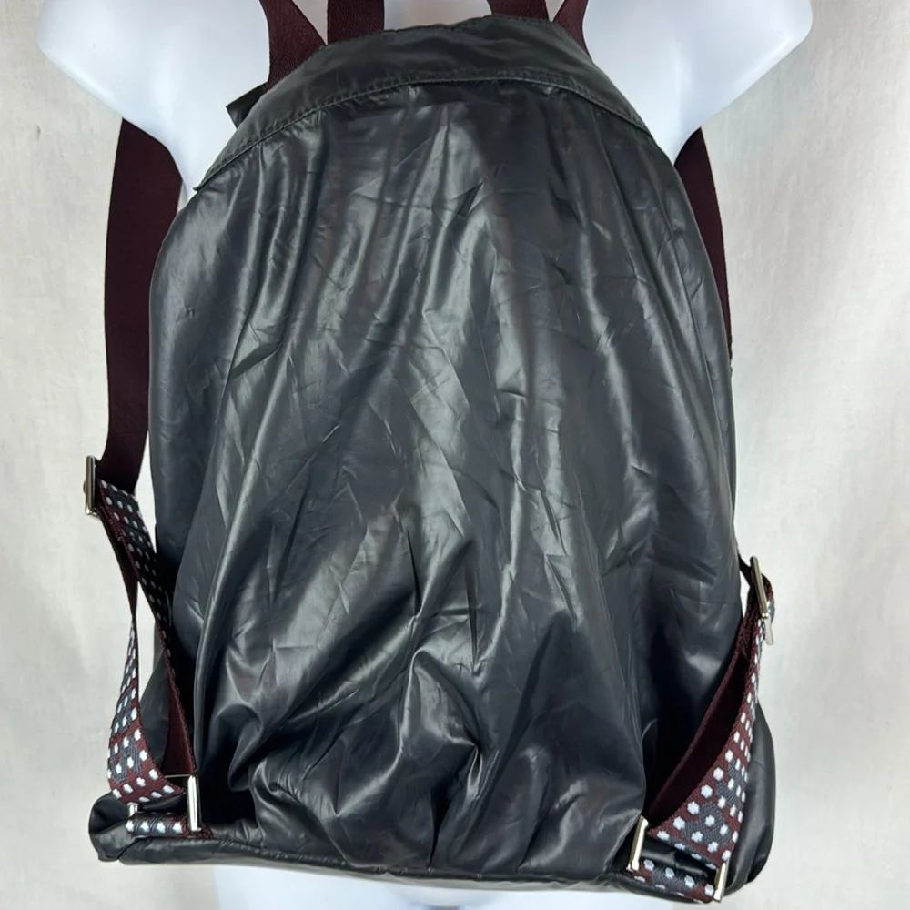 Harajuku lovers black nylon puffer backpack y2K polka dot - Picture 6 of 7
